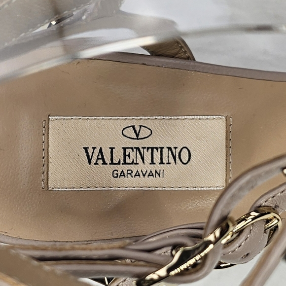 VALENTINO GARAVANI Rockstud 65 Caged Dark Pink Patent Leather Pumps - Picture 10 of 11